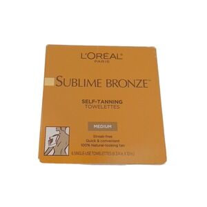 L'Oreal Paris Sublime Bronze Self-tanning Towelettes Medium Streakfree NEW‎